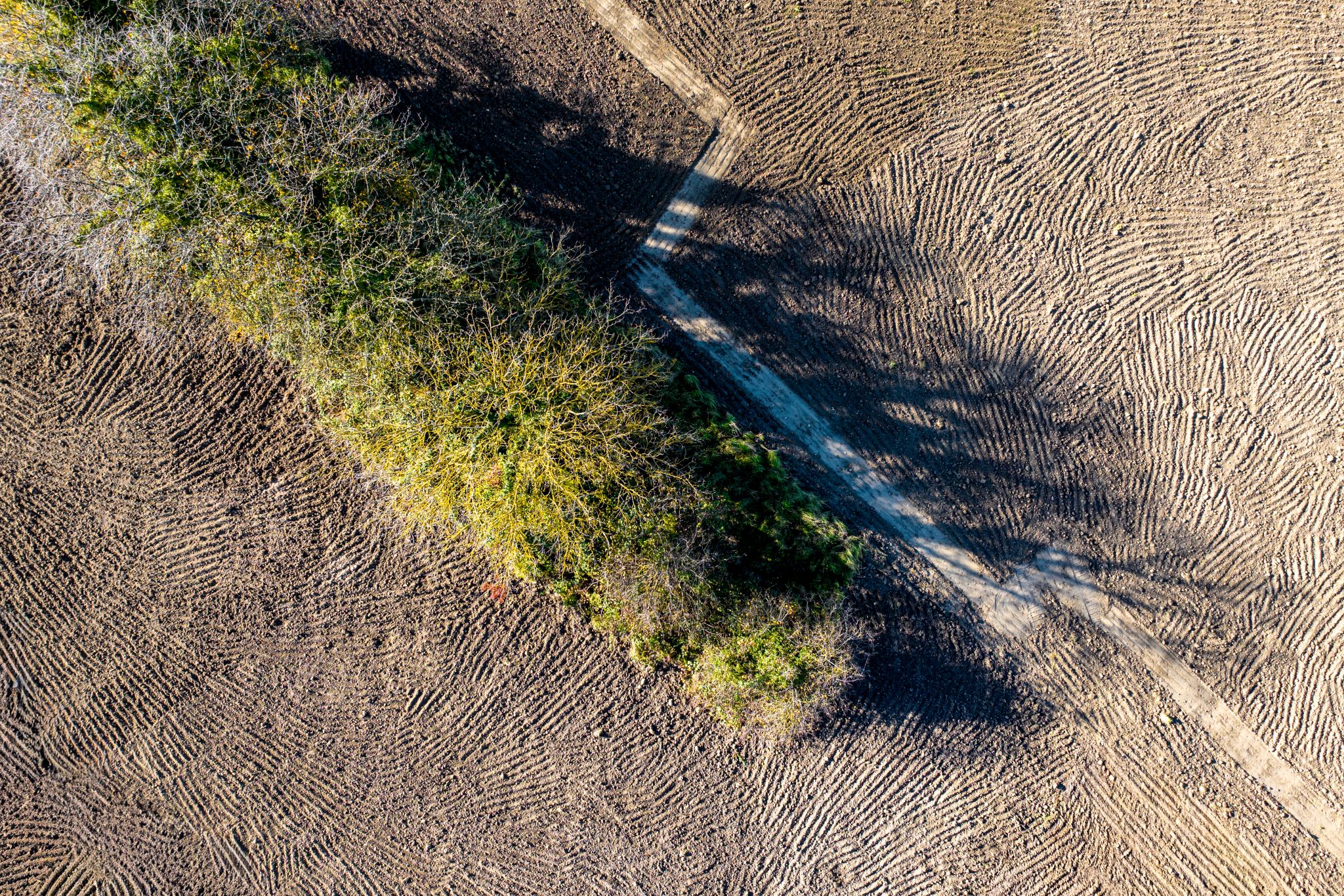Vue zenithale terrain pour orthophoto